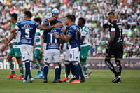 festejo de gol Puebla, Gustavo Alustiza