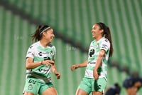 celebran gol de Lia, Lia Romero, Michel Ruiz