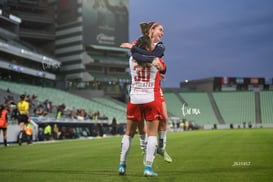 festejo de gol, Daniela Delgado, Esbeydi Salazar @tar.mx