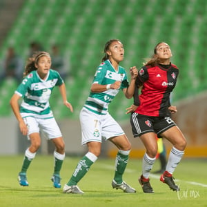 Nancy Quiñones 11, Brenda Guevara 7, Zellyka Arce 26 | Santos vs Atlas jornada 16 apertura 2018 femenil