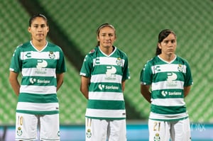 Ana Arvizu 10, 
Nancy Quiñones 11, 
Grecia Ruiz 21

@cristinaar | Santos vs Querétaro jornada 14 apertura 2018 femenil