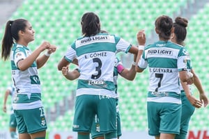 Alexxandra Ramírez, Estela Gómez, Brenda Guevara | Santos vs Atlético San Luis jornada 16 apertura 2019 Liga MX femenil