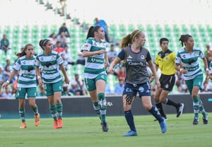 Aylin Hernández, Daniela Delgado, Karyme Martínez, Ana Gutié | Santos vs Atlético San Luis jornada 16 apertura 2019 Liga MX femenil