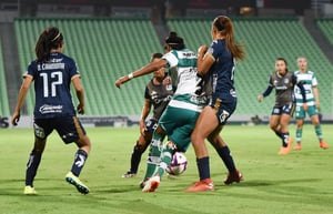 Edith Carmona, Alejandra Vázquez, Estela Gómez | Santos vs Atlético San Luis jornada 16 apertura 2019 Liga MX femenil