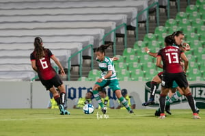 Zellyka Arce, Brenda Guevara | Santos vs Atlas jornada 8 apertura 2019 Liga MX femenil