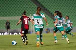 Joana Robles, Brenda López | Santos vs Atlas jornada 8 apertura 2019 Liga MX femenil
