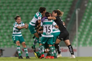 Celebración de gol de Arlett Tovar 4, Arlett Tovar | Santos vs Cruz Azul jornada 10 apertura 2019 Liga MX femenil