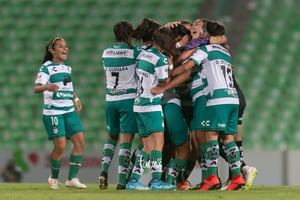 Celebración de gol de Arlett Tovar 4 | Santos vs Cruz Azul jornada 10 apertura 2019 Liga MX femenil