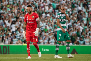 festejo, Matheus Doria, Jonathan Orozco | Santos vs FC Juárez jornada 3 apertura 2019 Liga MX
