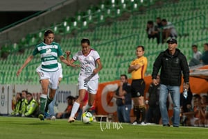 Karla Martínez, Perla Navarrete | Santos vs León J6 C2019 Liga MX Femenil