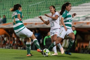 Melissa Sosa, Perla Navarrete, Karla Martínez | Santos vs León J6 C2019 Liga MX Femenil