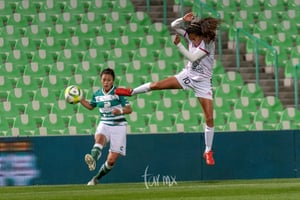 Brenda Guevara, Diana García | Santos vs León J6 C2019 Liga MX Femenil