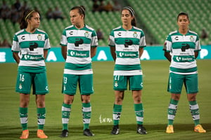 Isela Ojeda, Karyme Martínez, Leticia Vázquez, Brenda López | Santos vs Monterrey jornada 6 apertura 2019 Liga MX femenil