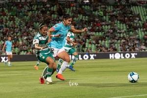 Mariana Cadena, Cinthya Peraza | Santos vs Monterrey jornada 6 apertura 2019 Liga MX femenil