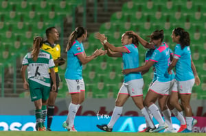 festejo, Mónica Monsiváis | Santos vs Monterrey jornada 6 apertura 2019 Liga MX femenil