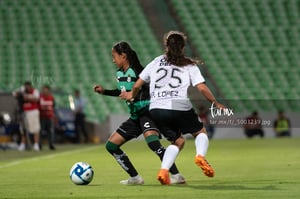Olga Trasviña, Ana López | Santos vs Pachuca jornada 1 apertura 2019 Liga MX femenil