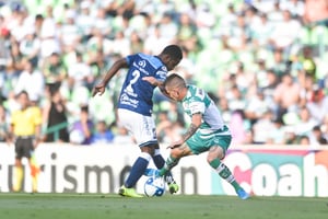 Brian Lozano, Brayan Angulo | Santos vs Puebla jornada 4 apertura 2019 Liga MX