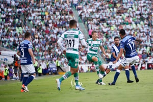 Julio Furch, Jesús Zavala | Santos vs Puebla jornada 4 apertura 2019 Liga MX