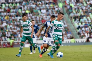 Brian Lozano, Christian Tabó | Santos vs Puebla jornada 4 apertura 2019 Liga MX