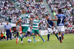 Brian Lozano, Matheus Doria, Rodolfo Salinas | Santos vs Puebla jornada 4 apertura 2019 Liga MX