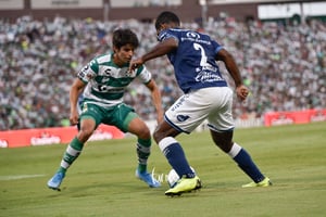 Carlos Orrantia, Brayan Angulo | Santos vs Puebla jornada 4 apertura 2019 Liga MX
