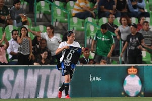 Festejo de gol, Andrea Guadalupe Romero 9 | Santos vs Querétaro J14 C2019 Liga MX Femenil