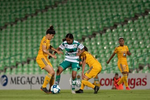 Perla Navarrete, Olga Trasviña | Santos vs Tigres jornada 3 apertura 2019 Liga MX femenil