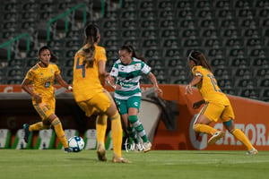 Michelle Vargas, Cristina Ferral | Santos vs Tigres jornada 3 apertura 2019 Liga MX femenil