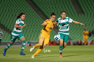 Katia Estrada, Alexxandra Ramírez, María Elizondo | Santos vs Tigres jornada 3 apertura 2019 Liga MX femenil