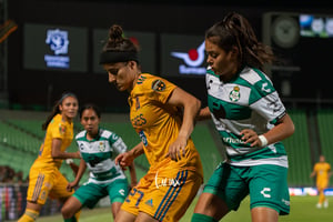 Alexxandra Ramírez, Perla Navarrete | Santos vs Tigres jornada 3 apertura 2019 Liga MX femenil