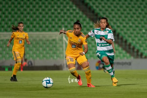Brenda López, Belén Cruz | Santos vs Tigres jornada 3 apertura 2019 Liga MX femenil