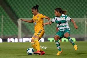 Brenda López, Belén Cruz | Santos vs Tigres jornada 3 apertura 2019 Liga MX femenil
