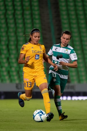 Isela Ojeda, Karen Luna | Santos vs Tigres jornada 3 apertura 2019 Liga MX femenil