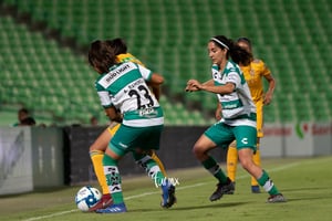 Leticia Vázquez, Alexxandra Ramírez | Santos vs Tigres jornada 3 apertura 2019 Liga MX femenil