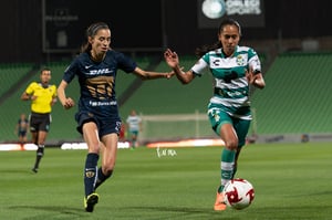 Diana Gómez, Olga Trasviña | Santos vs Pumas J4 C2020 Liga MX