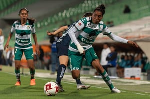 Daniela García, Estela Gómez | Santos vs Pumas J4 C2020 Liga MX
