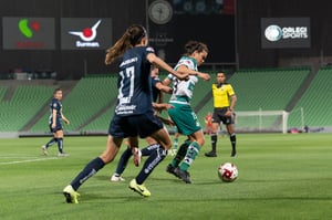 Diana Gómez, Isela Ojeda | Santos vs Pumas J4 C2020 Liga MX