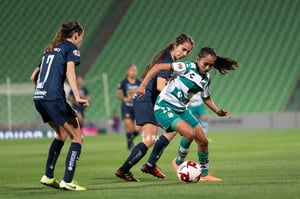 Diana Gómez, Olga Trasviña | Santos vs Pumas J4 C2020 Liga MX