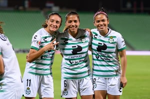 Nancy Quiñones, Aidé Pérez, Brenda López | Santos vs Cruz Azul J7 A2021 Liga MX femenil