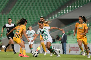 Alexia Villanueva, Cristina Ferral | Santos vs Tigres J17 A2021 Liga MX femenil
