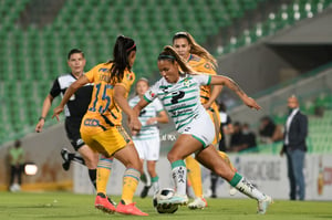 Alexia Villanueva, Cristina Ferral | Santos vs Tigres J17 A2021 Liga MX femenil