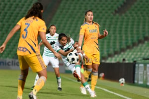 Estela Gómez, Lydia Rangel | Santos vs Tigres J17 A2021 Liga MX femenil