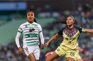 Mariela Jiménez, Karen Luna | Santos vs America J9 C2022 Liga MX femenil