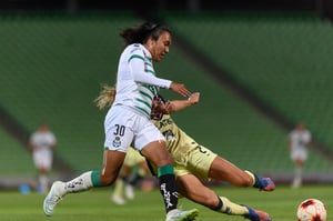 Mariela Jiménez, Jocelyn Orejel | Santos vs America J9 C2022 Liga MX femenil