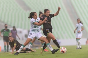 Karyme Martínez, Andrea Hernández | Santos Laguna vs FC Juárez femenil, jornada 16