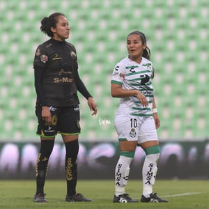 Cinthya Peraza, Karla Zempoalteca | Santos Laguna vs FC Juárez femenil, jornada 16