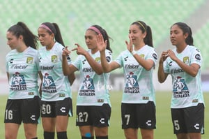 Mayalu Rausch, Sandra Camacho, Brenda Díaz, Madeleine Pasco | Santos Laguna vs León femenil J5