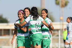 Celebran gol de Celeste, Frida Cussin, Celeste Guevara, Nadi | Santos Laguna vs Mazatlán J5 A2022 Liga MX