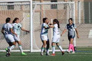 Celebración de gol, Celeste, Celeste Guevara | Santos vs Monterrey J1 C2022 Liga MX