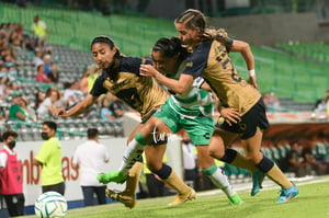 Brenda León, Lucia Rodríguez | Santos Laguna vs Pumas UNAM J7 A2022 Liga MX femenil